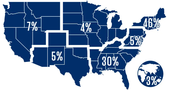 2024 BBA employment map by region